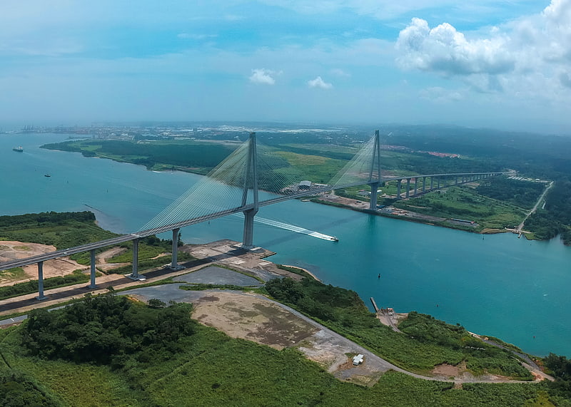 Cable-stayed bridge in Colón, Panama