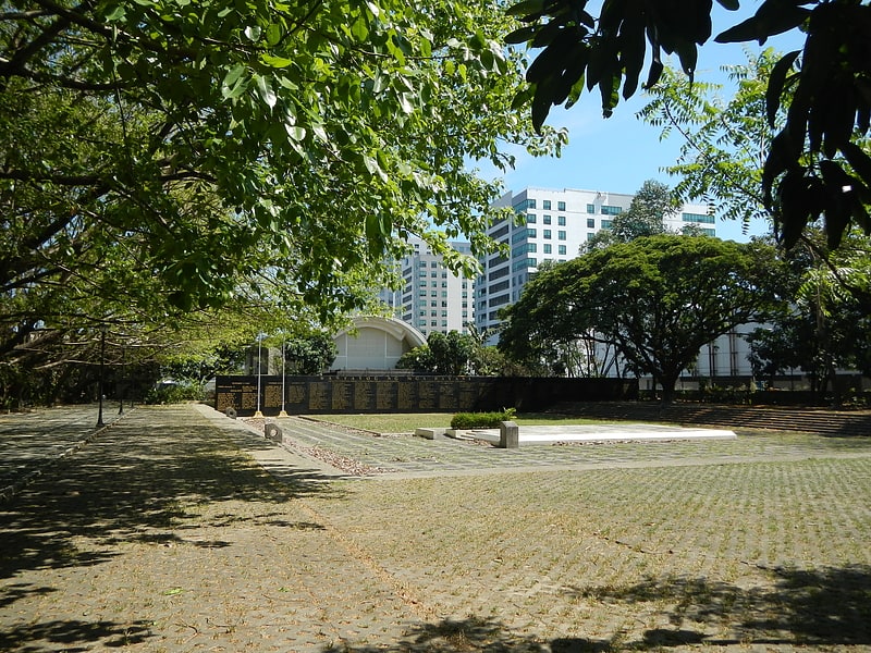 Memorial park in Quezon City, Philippines