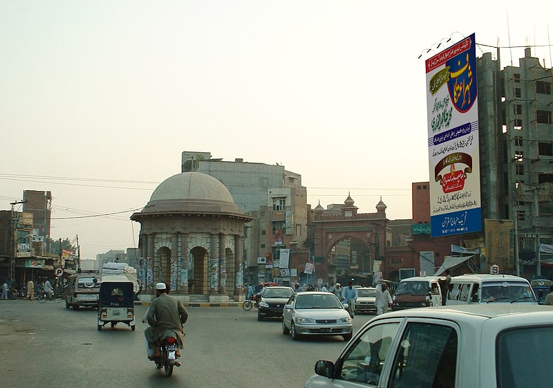 Monumento en Faisalabad, Pakistán