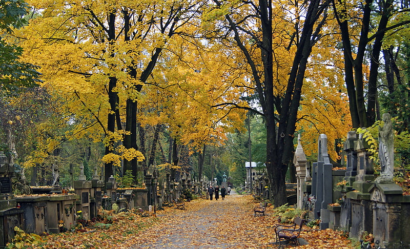 Cementerio en Cracovia, Polonia