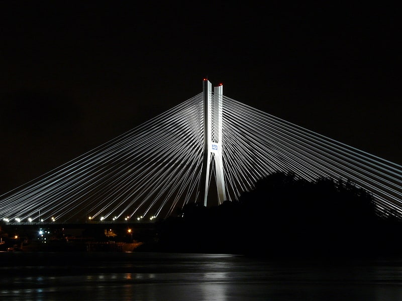 Cable-stayed bridge in Wrocław, Poland