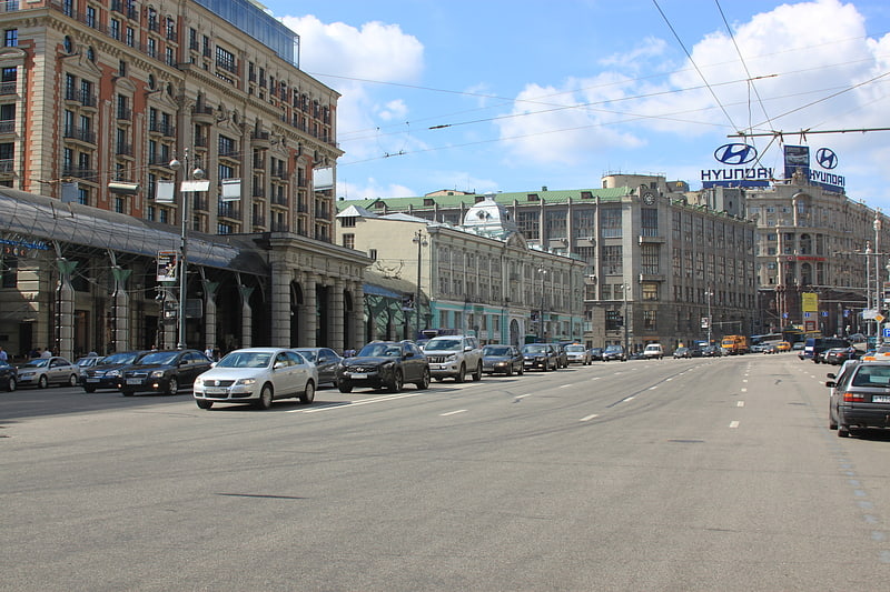Straße in Moskau, Russland