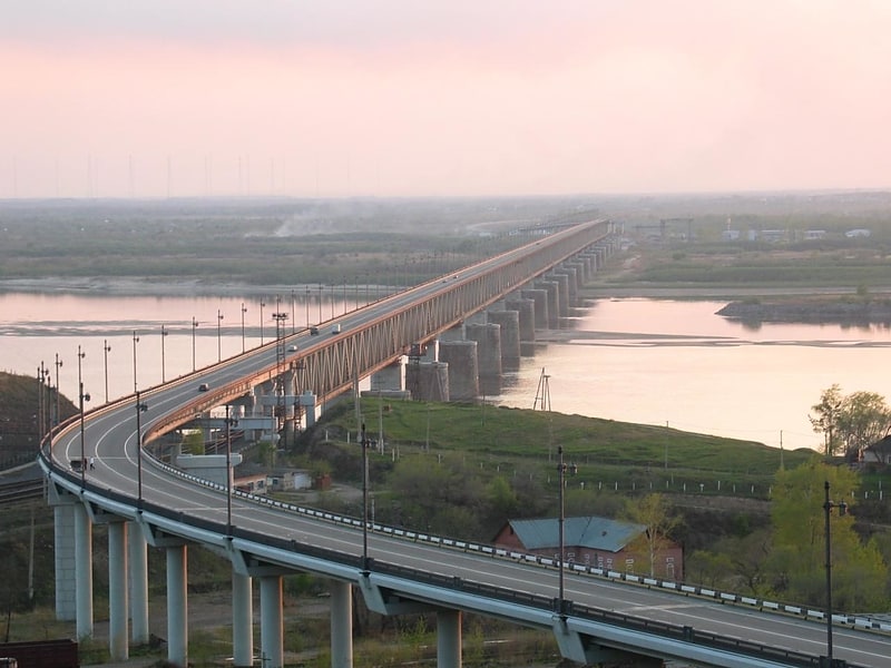 Truss bridge in Russia