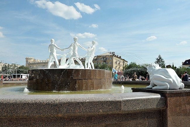 Fountain in Volgograd, Russia