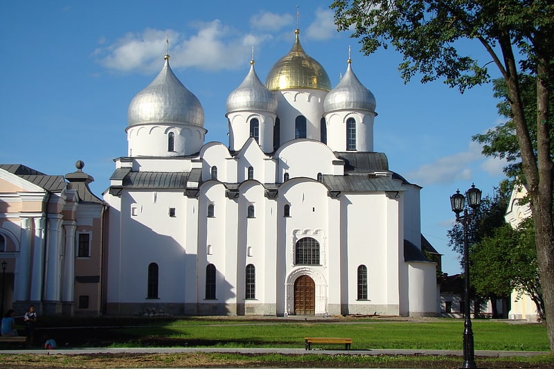 Kirche des Bischofssitzes in Weliki Nowgorod, Russland