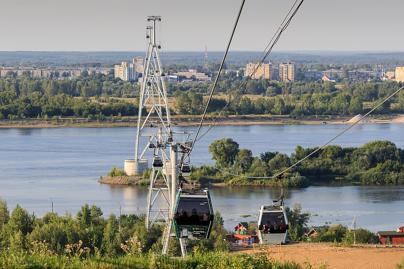 Gondola lift station in Russia
