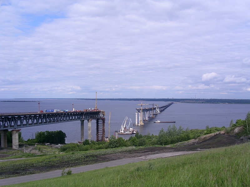 Truss bridge in Ulyanovsk, Russia
