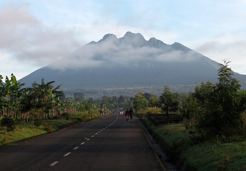 Erloschener Vulkan in der Demokratischen Republik Kongo
