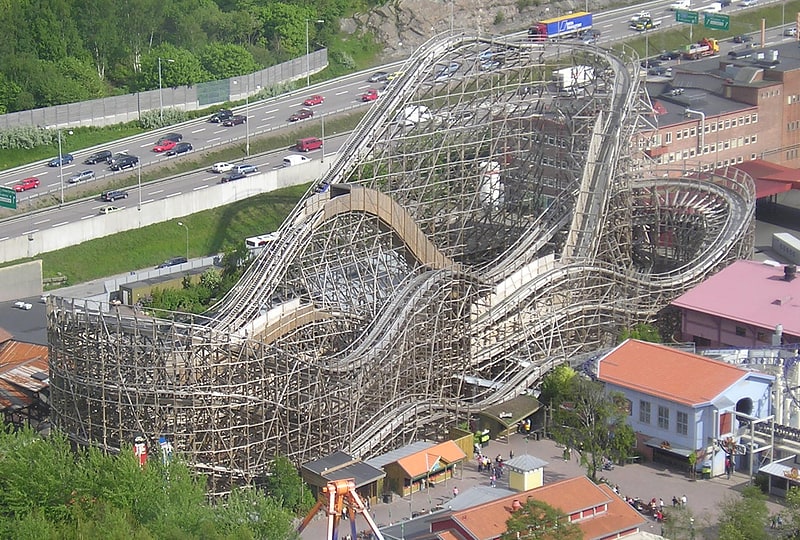 Roller coaster in Gothenburg, Sweden