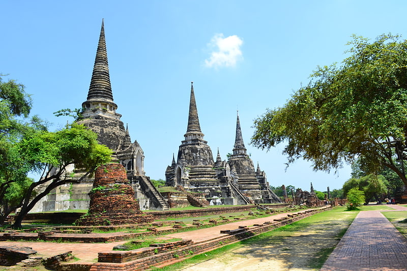 Świątynia w Phra Nakhon Si Ayutthaya, Tajlandia