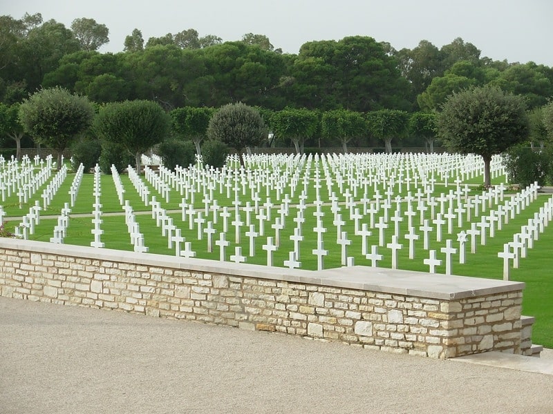 Military cemetery in Carthage, Tunisia