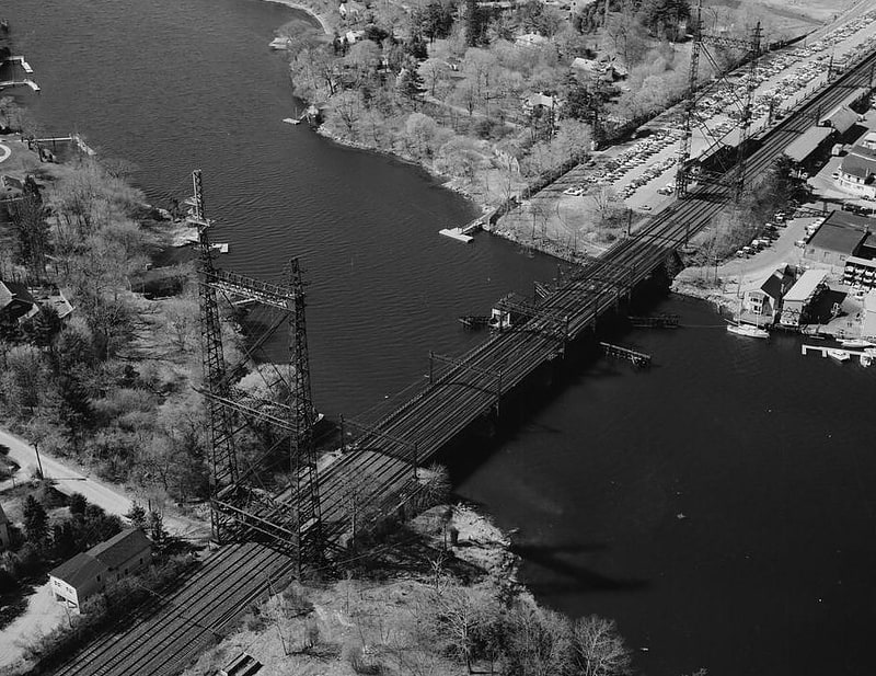Bascule bridge in Westport, Connecticut