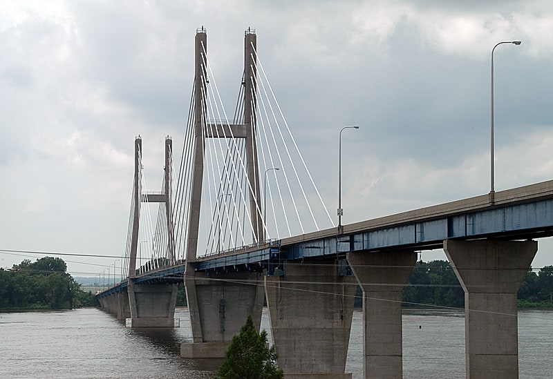 Cable-stayed bridge in Adams County, Illinois
