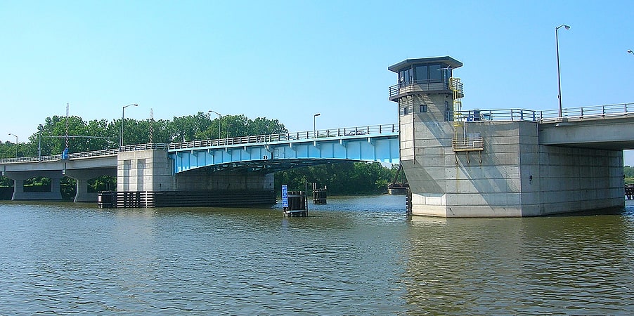 Bascule bridge in Bay City, Michigan