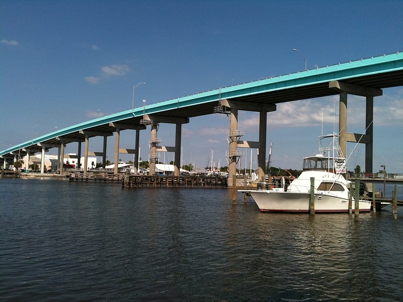 Girder bridge in Fort Myers Beach, Florida