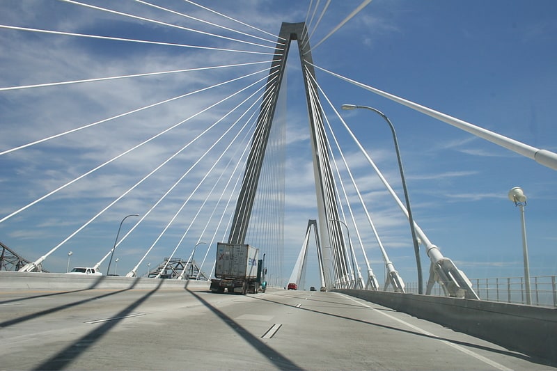 Cable-stayed bridge in Mount Pleasant, South Carolina