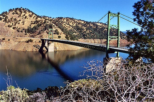 Suspension bridge in Butte County, California