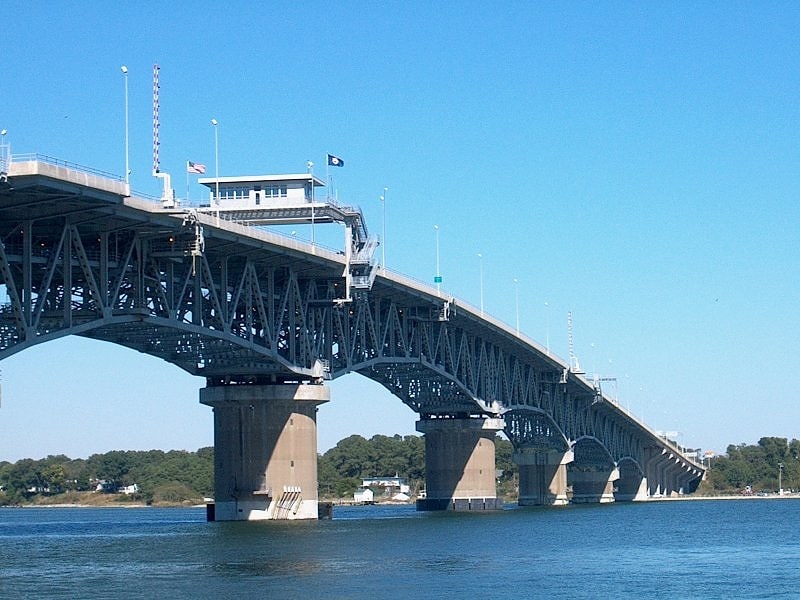 Swing bridge in York County, Virginia