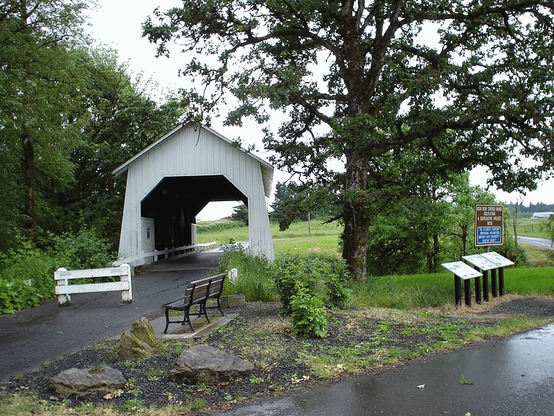 Covered bridge in Benton County, Oregon