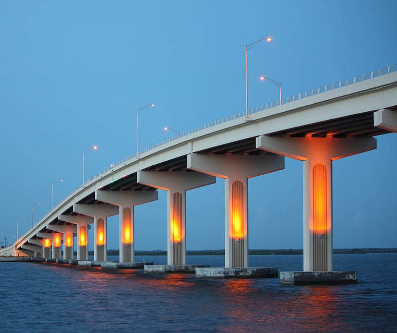 Girder bridge in Titusville, Florida