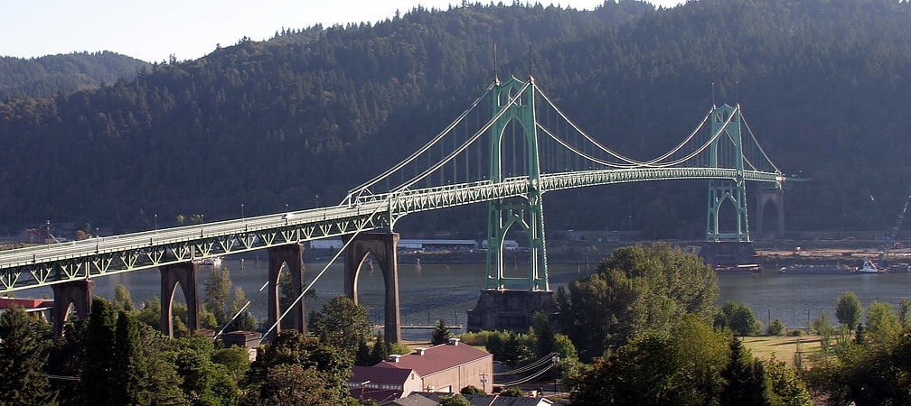 Suspension bridge in Portland, Oregon