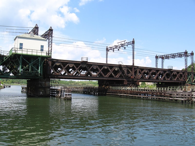 Swing bridge in Norwalk, Connecticut