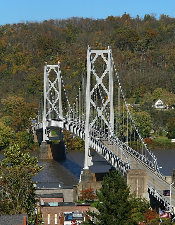 Suspension bridge in Maysville, Kentucky