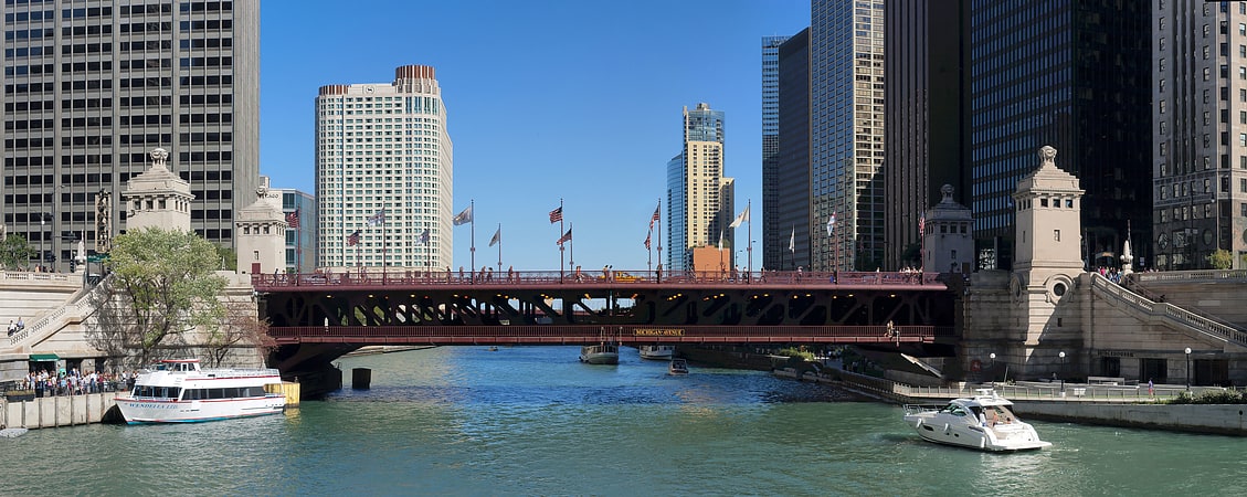 Klappbrücke in Chicago, Illinois