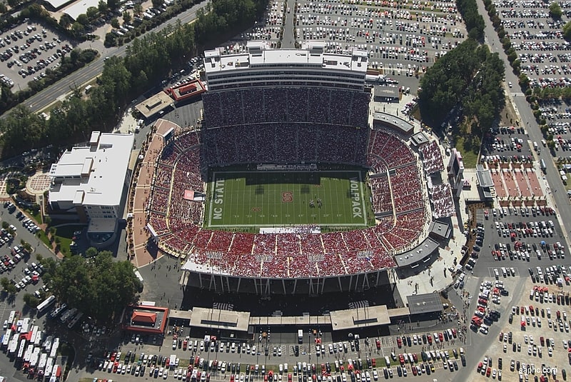 Stade de football américain en Caroline du Nord