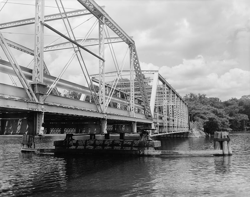Swing bridge in Westport, Connecticut