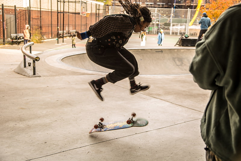 Skateboard park in Brooklyn, New York