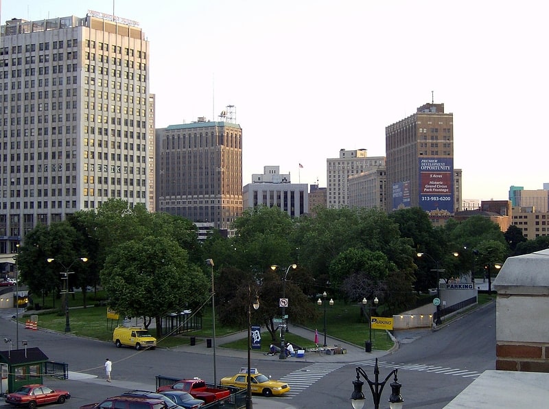 City park in Detroit, Michigan