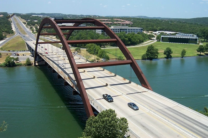 Through arch bridge in Austin, Texas