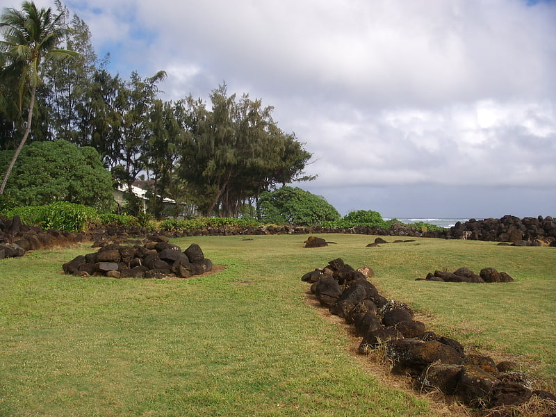 Archaeological site in the Wailua, Hawaii