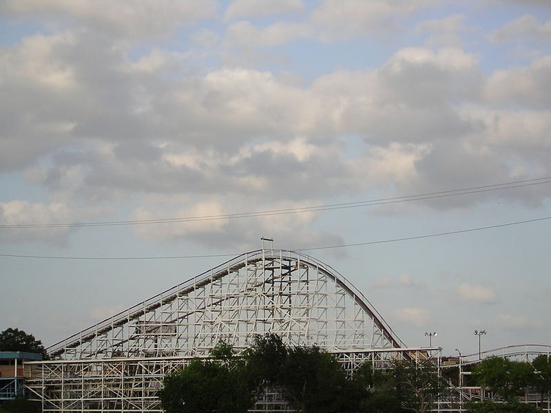 Roller coaster in Arlington, Texas