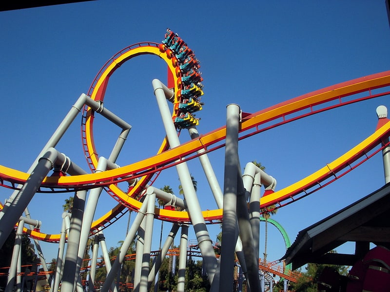 Roller coaster in Buena Park, California