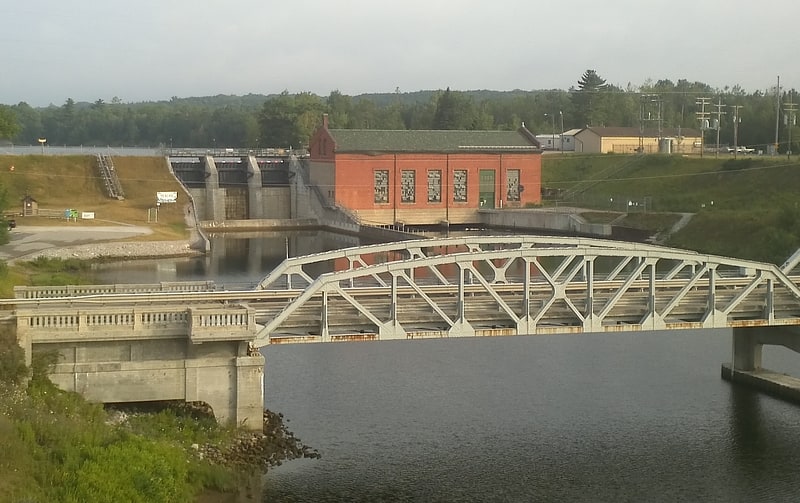 Hydroelectric power plant in the Oscoda, Michigan