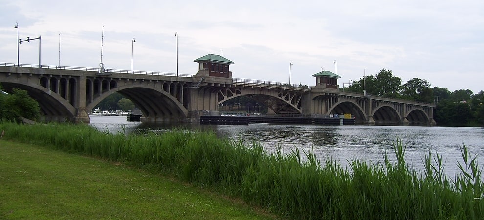 Bascule bridge in Milford, Connecticut