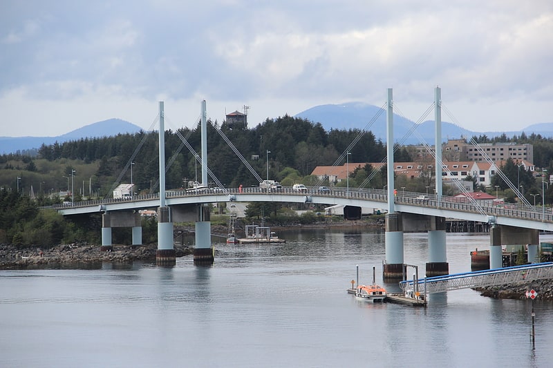 Cable-stayed bridge in Sitka, Alaska