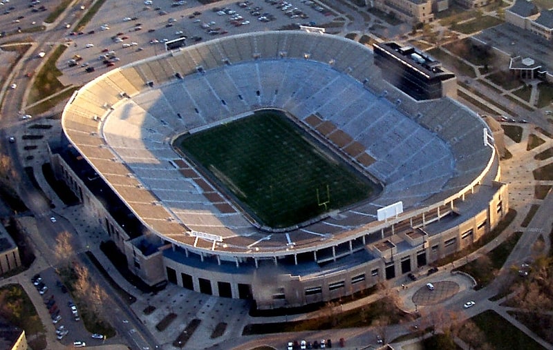 Stade de football américain à Notre Dame, Indiana