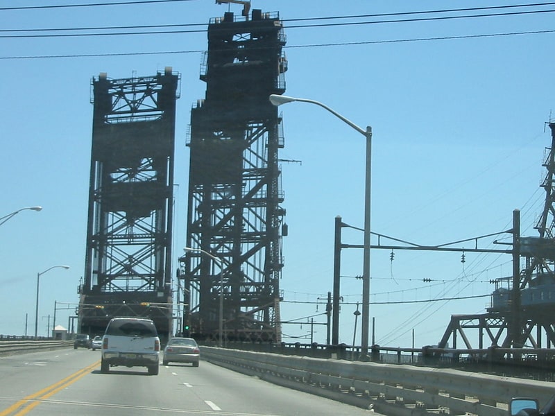 Vertical-lift bridge in Hudson County, New Jersey