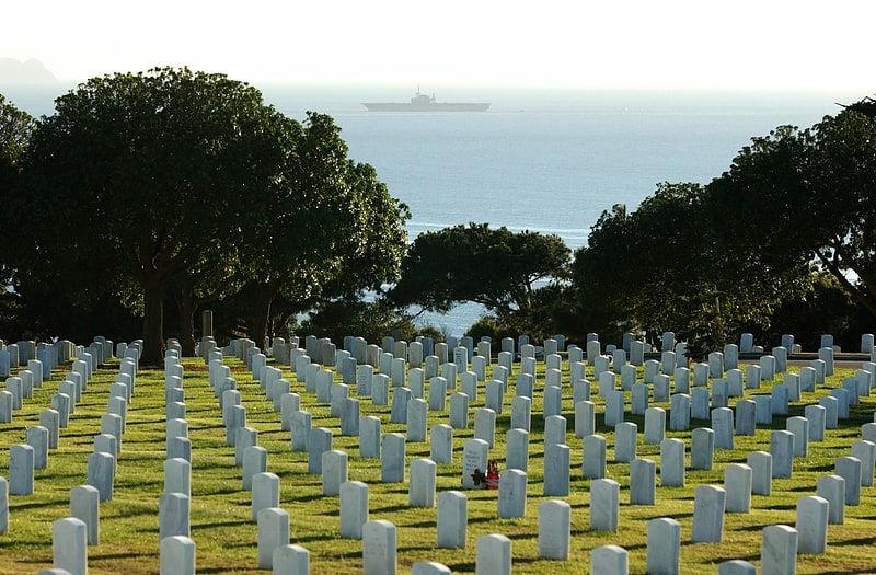 Military cemetery in San Diego, California