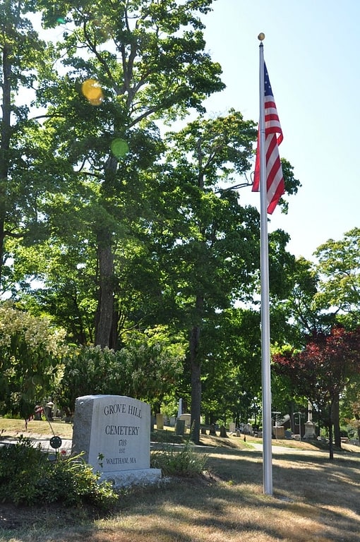 Cemetery in Waltham, Massachusetts