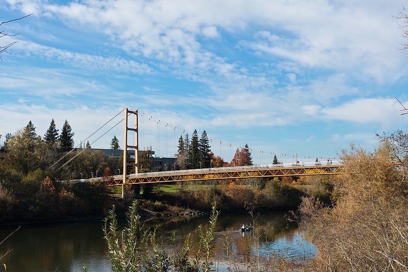 Suspension bridge in Sacramento, California