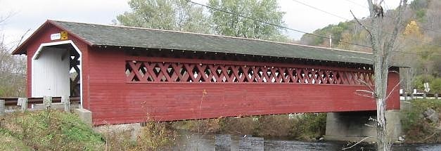 Covered bridge in the Bennington County, Vermont