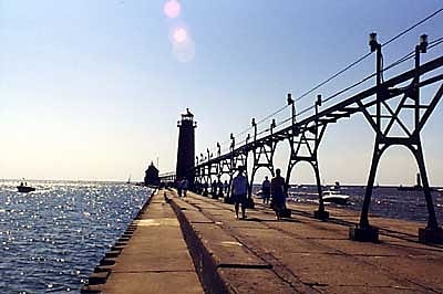Lighthouse in Grand Haven, Michigan