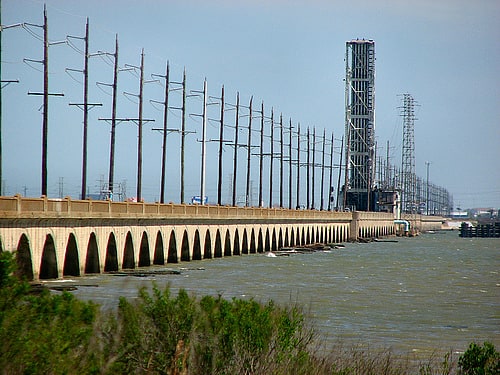 Girder bridge in Galveston, Texas