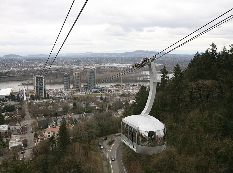 Gondola lift station in Portland, Oregon