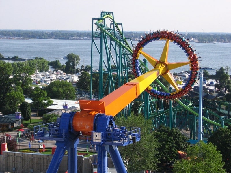 Amusement park ride in Sandusky, Ohio