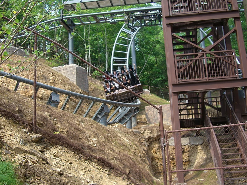 Roller coaster in Pigeon Forge, Tennessee